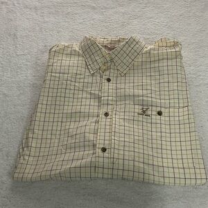 Men's Hardy Bros Checkered Shirt - Cream and Red